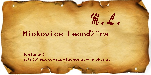 Miokovics Leonóra névjegykártya